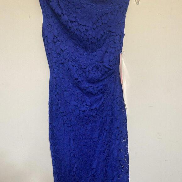 Betsey Johnson Sheath Dress Women's Size 4 Blue Floral Printed Sleeveless - Picture 2 of 13